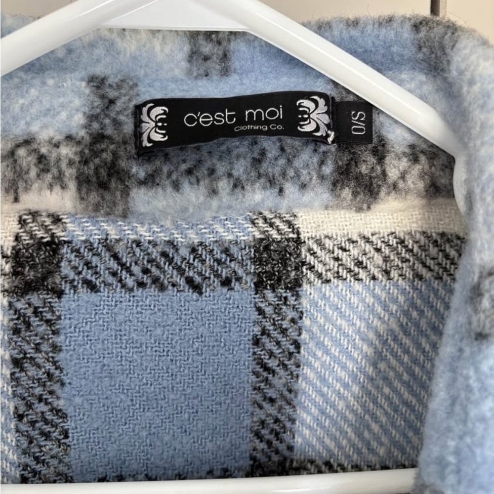 C’est Moi Plaid Button-Up Shirt Jacket - Picture 2 of 2